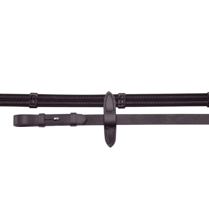 Domenico-Web-Rubber-Grip-Reins-Brązowy.png